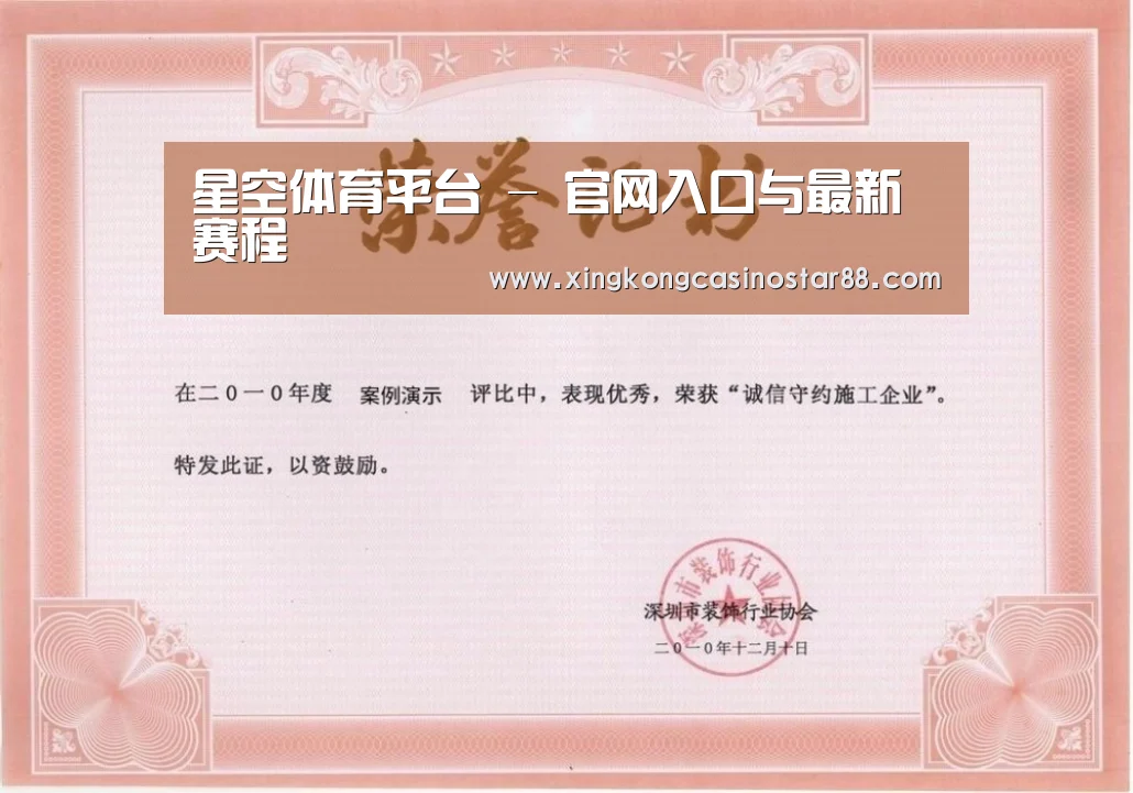 星空平台荣誉证书一(图1)